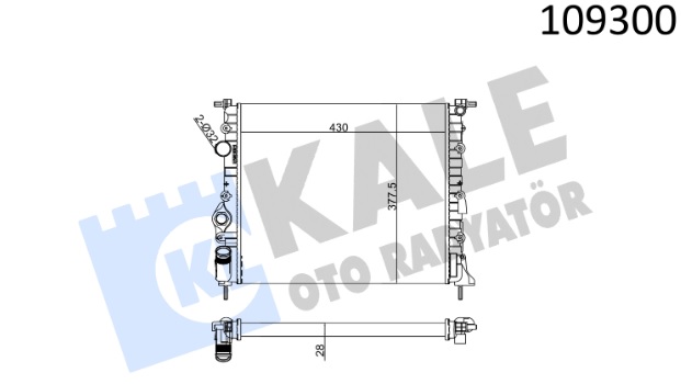 Радиатор охлаждения NISSAN Kubistar Kale 109300