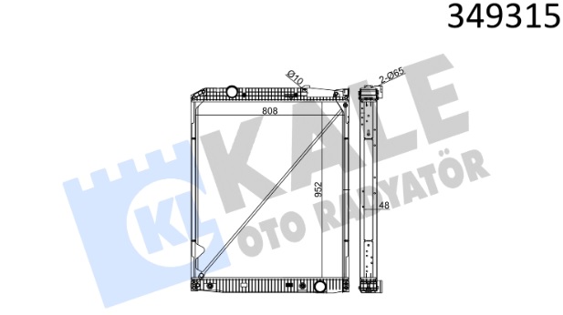 Радиатор охлаждения MERCEDES Actros Kale 349315