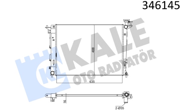 Радиатор охлаждения HYUNDAI ix35 Kale 346145