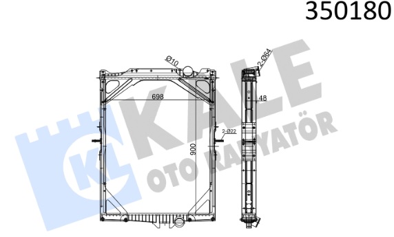 Радиатор охлаждения Volvo FH12 Kale 350180