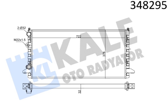 Радиатор охлаждения VOLKSWAGEN Passat Kale 348295