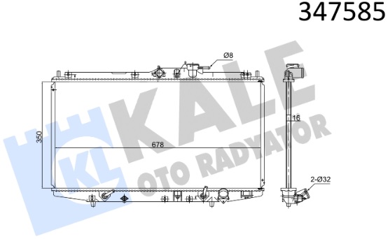 Радиатор охлаждения HONDA ACCORD Kale 347585