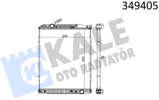 Радиатор охлаждения MERCEDES BENZ ACTROS Kale 349405