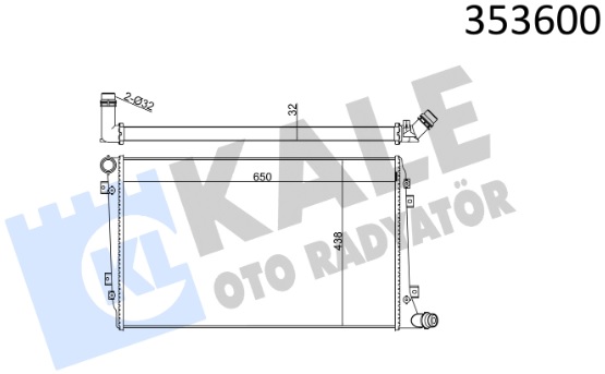 Радиатор охлаждения AUDI A3 Kale 353600