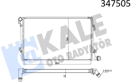 Радиатор охлаждения AUDI A3 Kale 347505