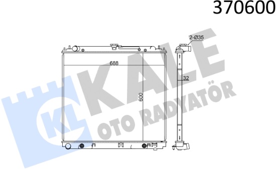 Радиатор охлаждения NISSAN Navara Kale 370600