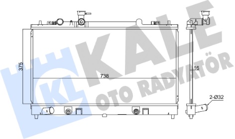 Радиатор охлаждения MAZDA 6 Kale 347880