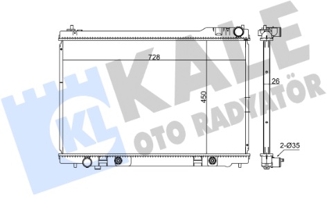 Радиатор охлаждения INFINITI FX 45 Kale 348040