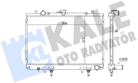 Радиатор охлаждения MITSUBISHI L 200 Kale 362200