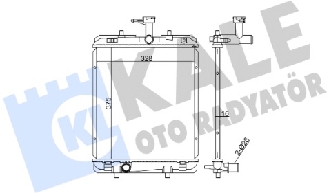 Радиатор охлаждения CITROEN C1 Kale 364400