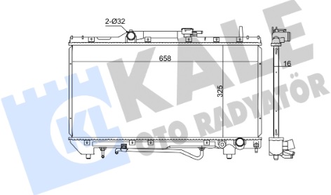 Радиатор охлаждения TOYOTA Carina Kale 342165