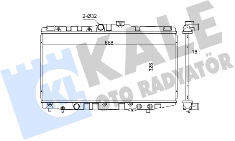 Радиатор охлаждения TOYOTA Corolla Kale 342155