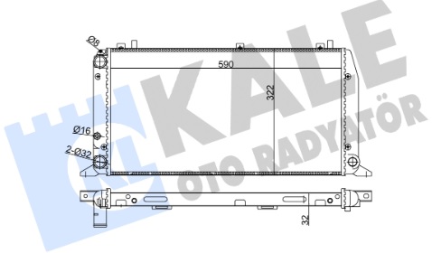 Радиатор охлаждения AUDI 80 Kale 367400