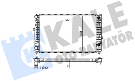 Радиатор охлаждения AUDI A4 Kale 368000