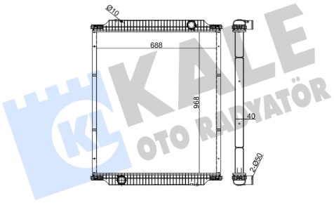 Радиатор охлаждения RENAULT PREMIUM Kale 349550