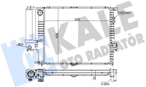 Радиатор охлаждения BMW 5 Kale 354700