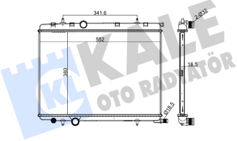 Радиатор охлаждения CITROEN C4 Kale 225000