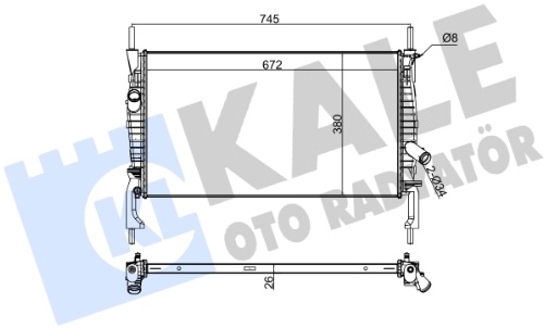 Радиатор охлаждения FORD Tourneo Kale 232200