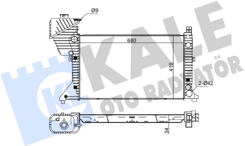 Радиатор охлаждения MERCEDES Sprinter Kale 320000