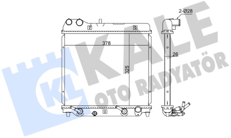 Радиатор охлаждения HONDA Jazz Kale 351680