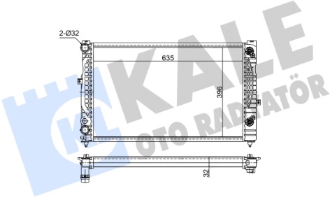 Радиатор охлаждения AUDI A4 Kale 349240