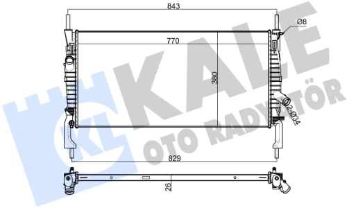 Радиатор охлаждения FORD Tourneo Kale 235500