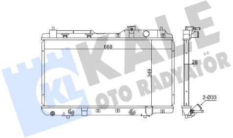 Радиатор охлаждения HONDA CR-V Kale 353895