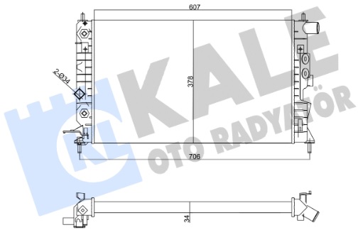 Радиатор охлаждения OPEL Vectra Kale 357040