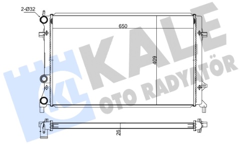 Радиатор охлаждения VOLKSWAGEN Jetta Kale 347520