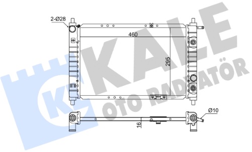 Радиатор охлаждения Daewoo Matiz Kale 342260