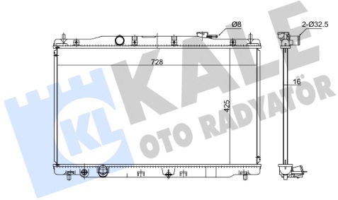 Радиатор охлаждения Honda CR-V Kale 347735