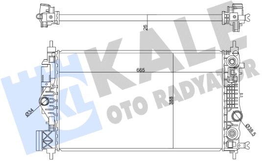 Радиатор охлаждения OPEL Astra J Kale 358945