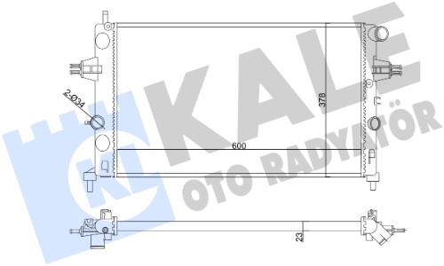 Радиатор охлаждения OPEL ASTRA G Kale 356965