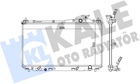 Радиатор охлаждения HONDA CIVIC Kale 356900