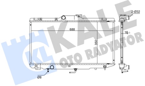 Радиатор охлаждения TOYOTA COROLLA Kale 341925