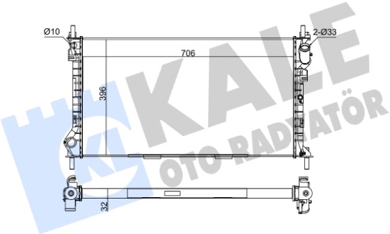 Радиатор охлаждения HYUNDAI GETZ Kale 346125