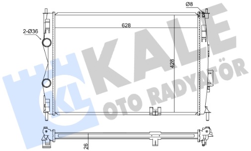 Радиатор охлаждения NISSAN QASHQAI Kale 342060