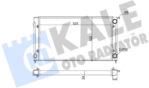 Радиатор охлаждения SEAT Toledo Kale 348220