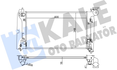 Радиатор охлаждения TOYOTA Corolla Kale 352700