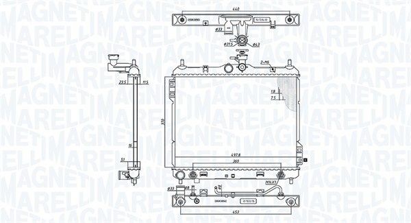 Радиатор охлаждения HYUNDAI Getz Magneti marelli 3502 13197 700