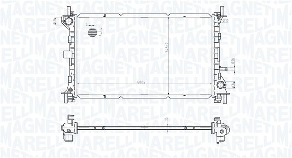 Радиатор охлаждения FIAT Brava Magneti marelli 3502 13178 100