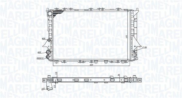 Радиатор охлаждения AUDI A6 Magneti marelli 3502 13189 900