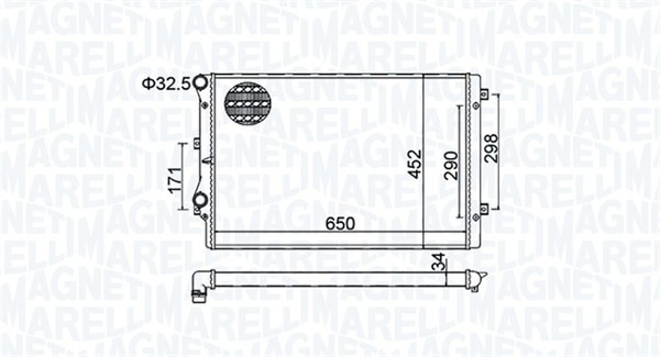 Радиатор охлаждения VW GOLF Magneti marelli 3502 13157 800