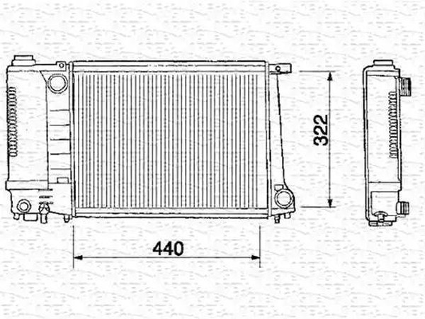 Радиатор охлаждения BMW 3 Magneti marelli 3502 13240 000