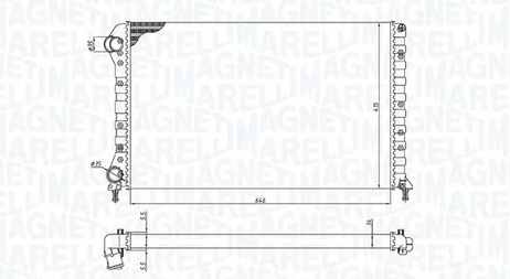 Радиатор охлаждения FIAT Doblo Magneti marelli 3502 13194 400