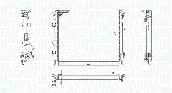 Радиатор охлаждения RENAULT Clio Magneti marelli 3502 13192 600