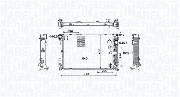 Радиатор охлаждения MERCEDES CLS Magneti marelli 3502 13159 800