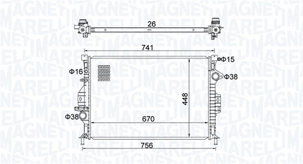 Радиатор охлаждения FORD Focus Magneti marelli 3502 13157 700