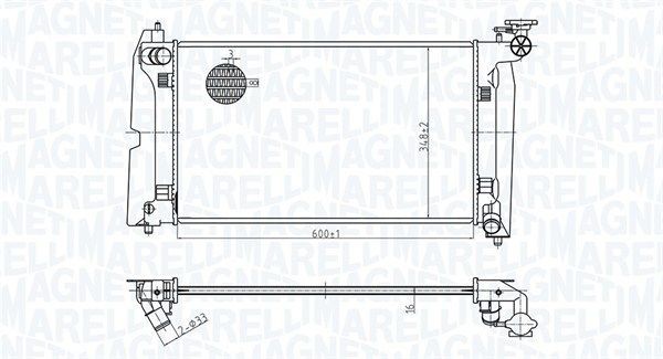 Радиатор охлаждения TOYOTA Avensis Magneti marelli 3502 13178 300