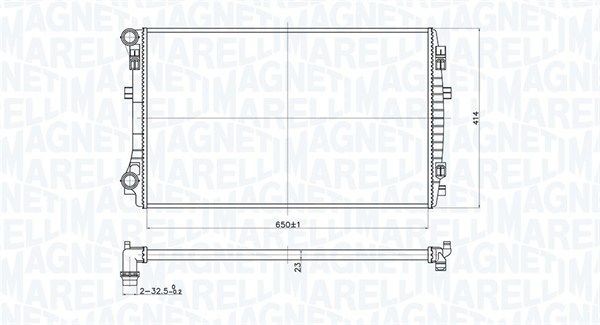 Радиатор охлаждения AUDI A3 Magneti marelli 3502 13173 400